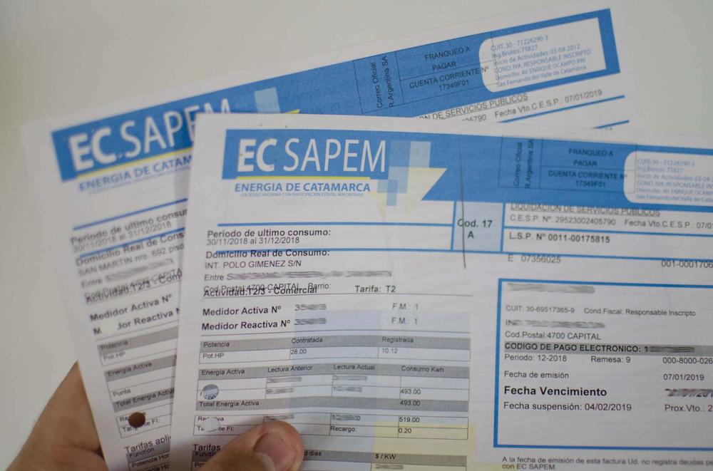 Facturas de la EC SAPEM