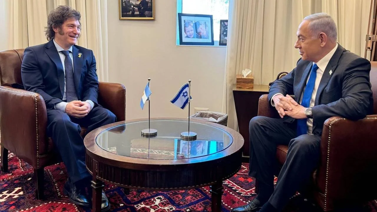 Javier Gerardo Milei y Benjamín Netanyahu.
