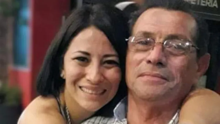 Natalía Rojas junto a (♰) Juan Carlos Rojas.
