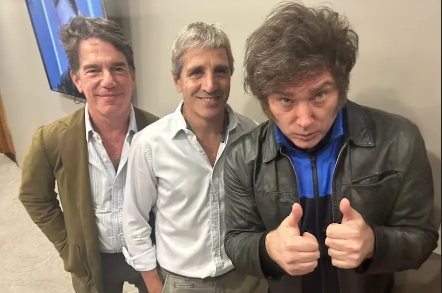 Nicolás José Posse, Luis Andrés Caputo y Javier Gerardo Milei.