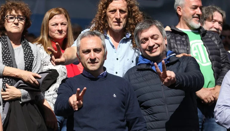 Andrés "Cuervo" Larroque y Máximo Carlos Kirchner.