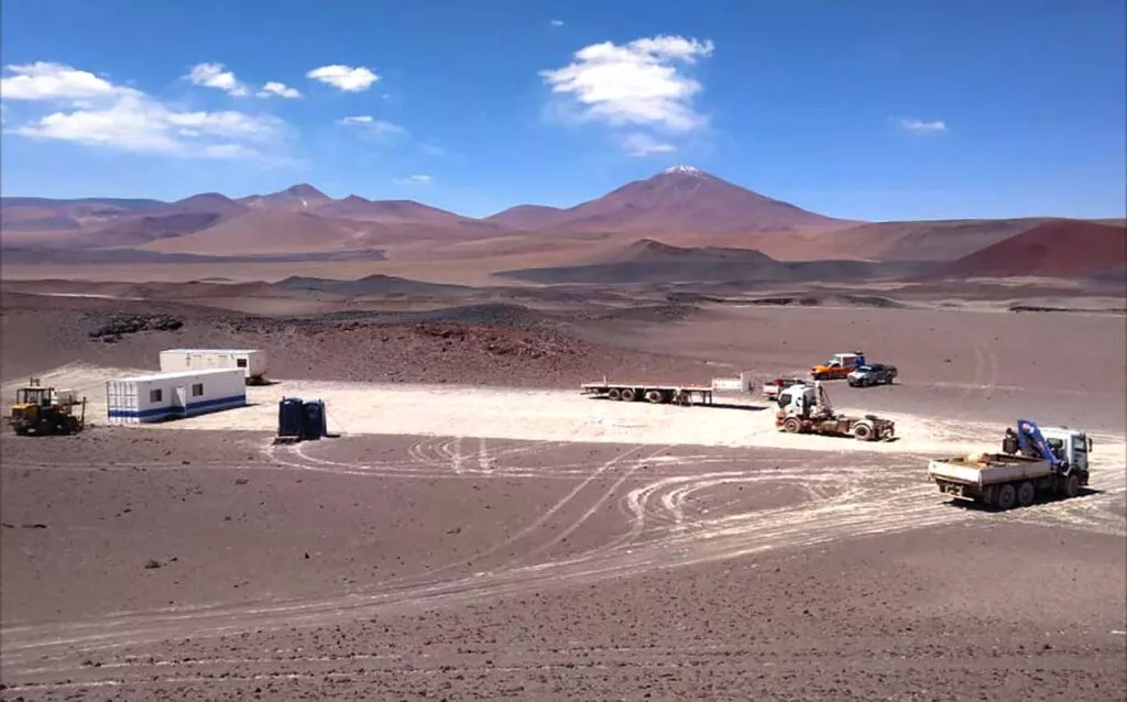 Exploración de litio en Laguna Verde.