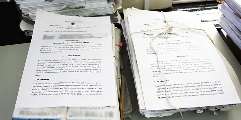 Expediente judicial.