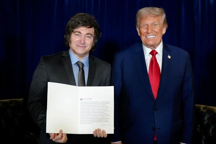 Javier Gerardo Milei y Donald John Trump.