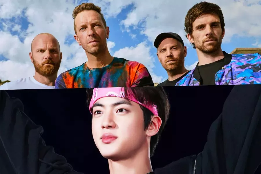 Coldplay con Jin de BTS.